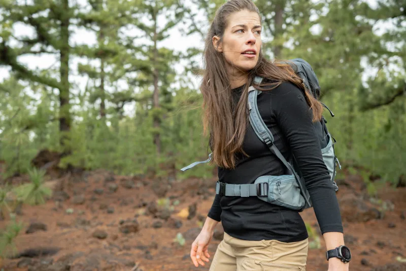 Icebreaker Womens 200 Oasis Long Sleeved Crewe Top - Black-3